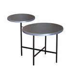 Zweiebiger Metall-Beistelltisch - T275