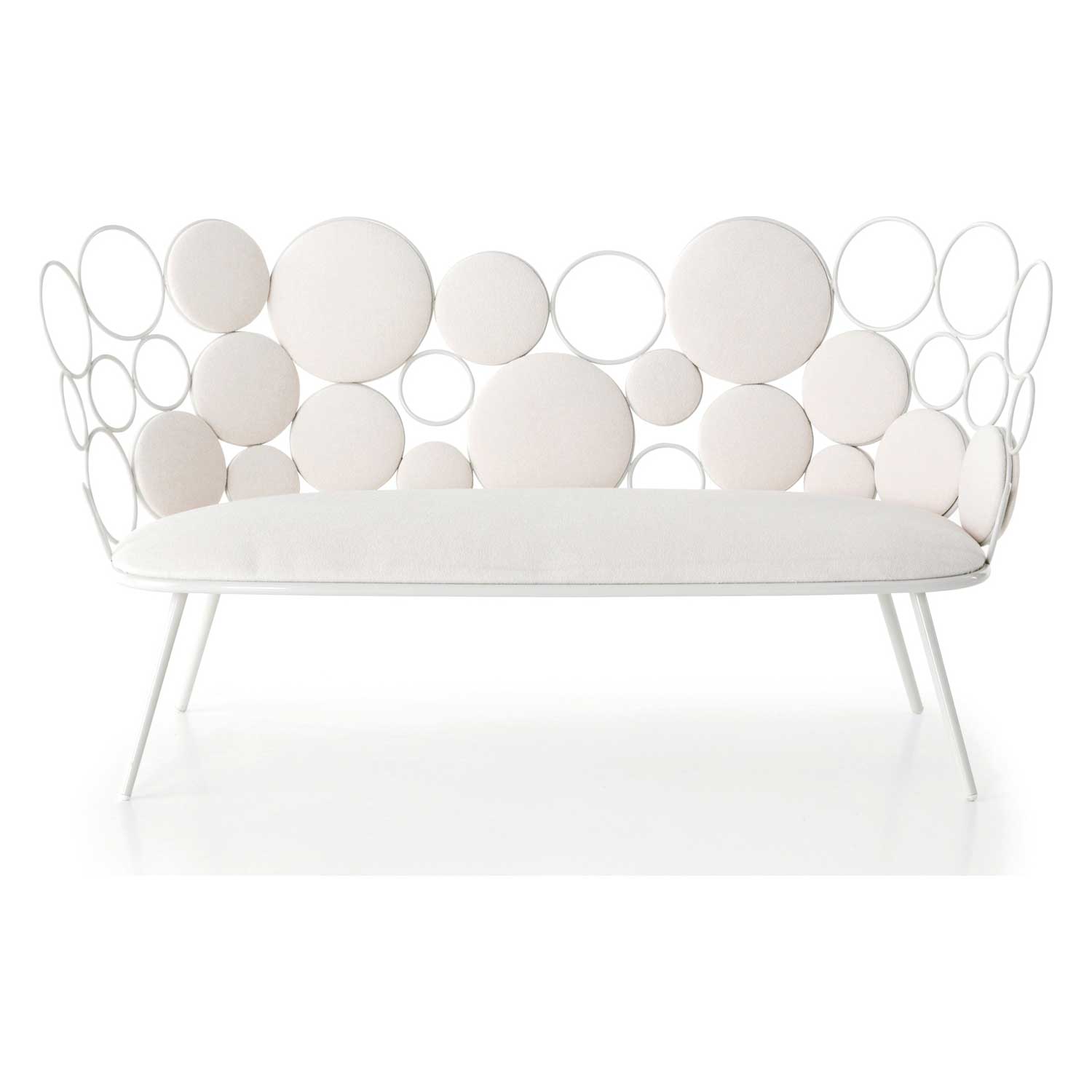 Metall-Sofa AM41 – Rücken mit Kreisdesign
