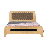 Holzbett mit gewebtem Kopfteil - TH318P