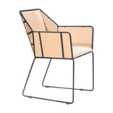 Metallsessel mit Holzpaneelen - PM102