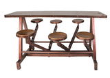 Industrieller Stehtisch mit Klapphocker - ST246XP