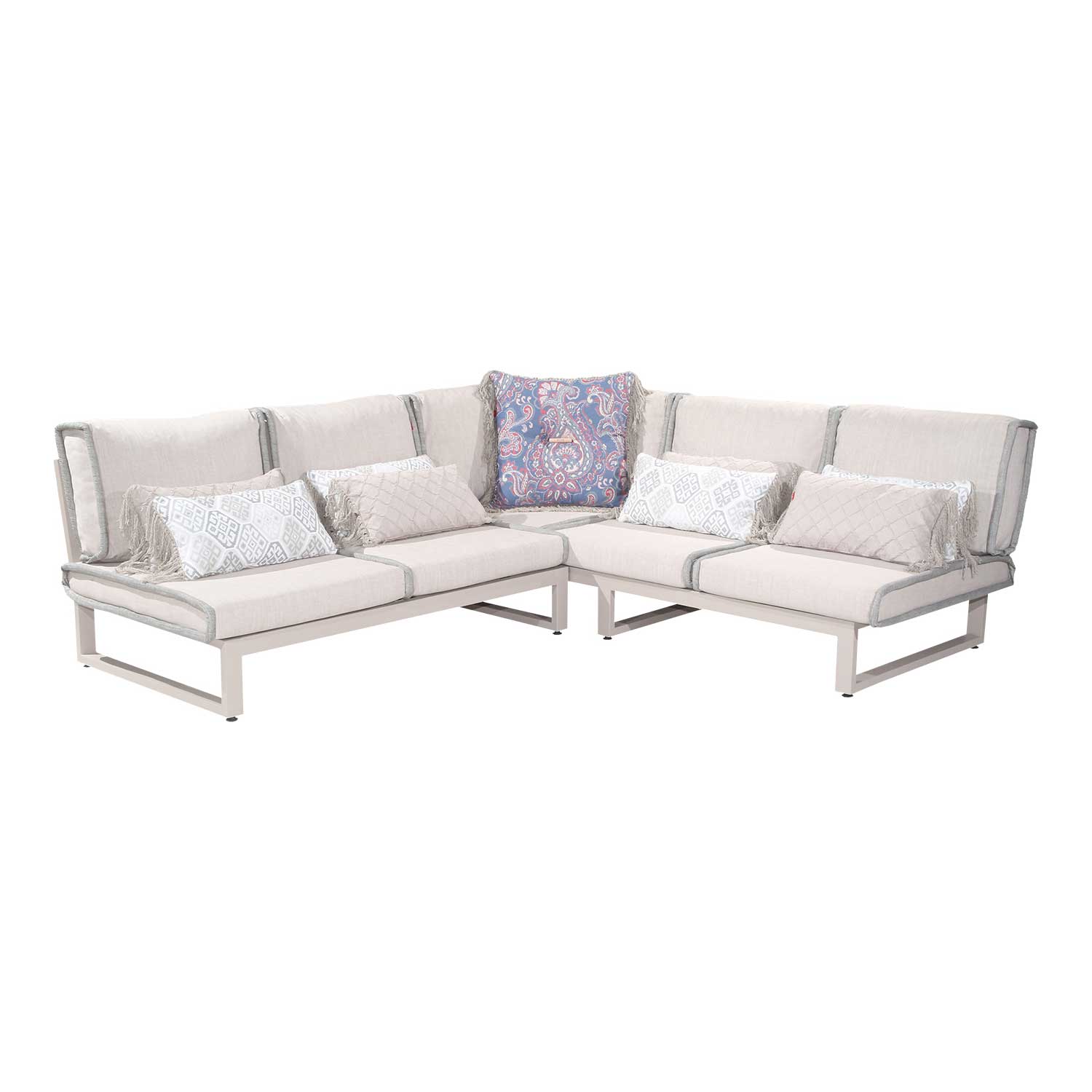 Aluminiumsofa mit Geflecht - AM39