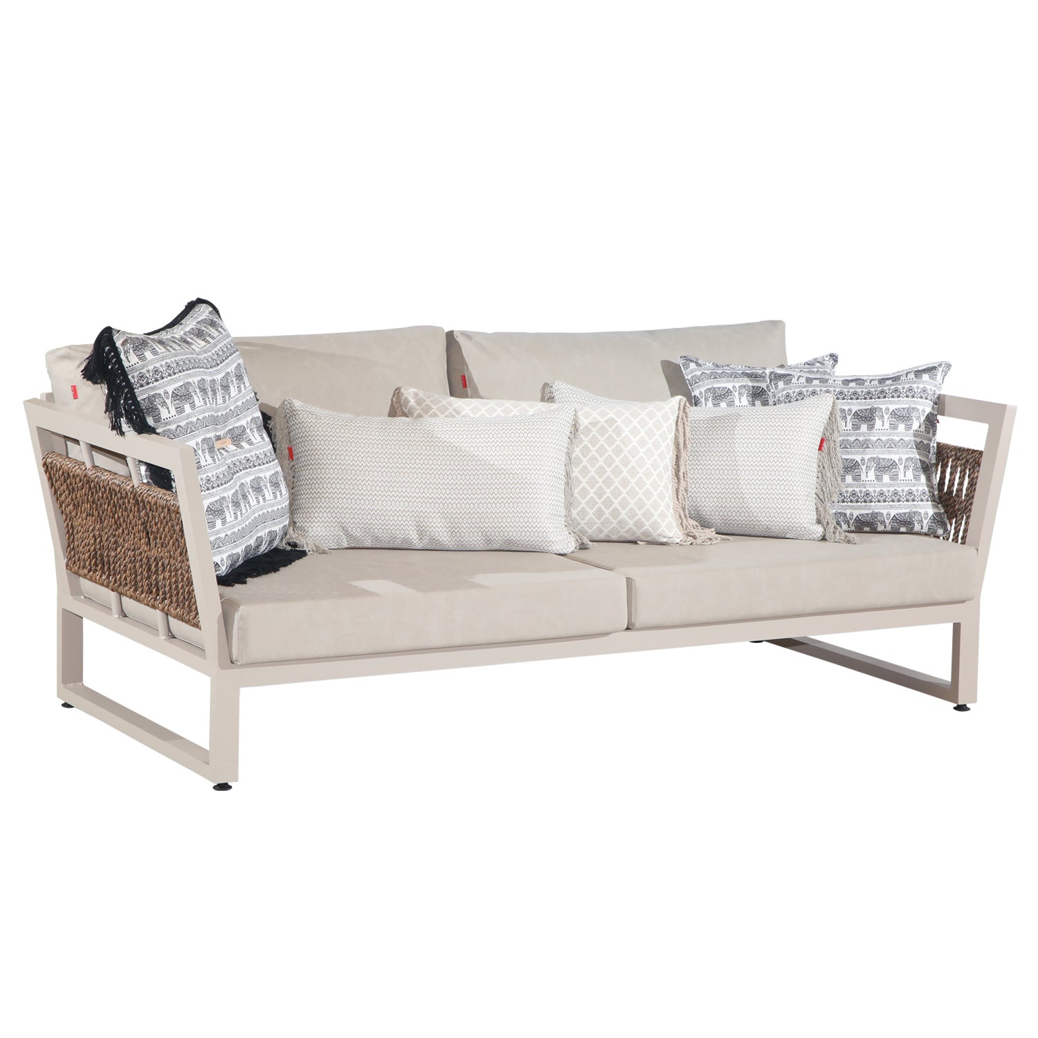 Aluminiumsofa mit Geflecht - AM39