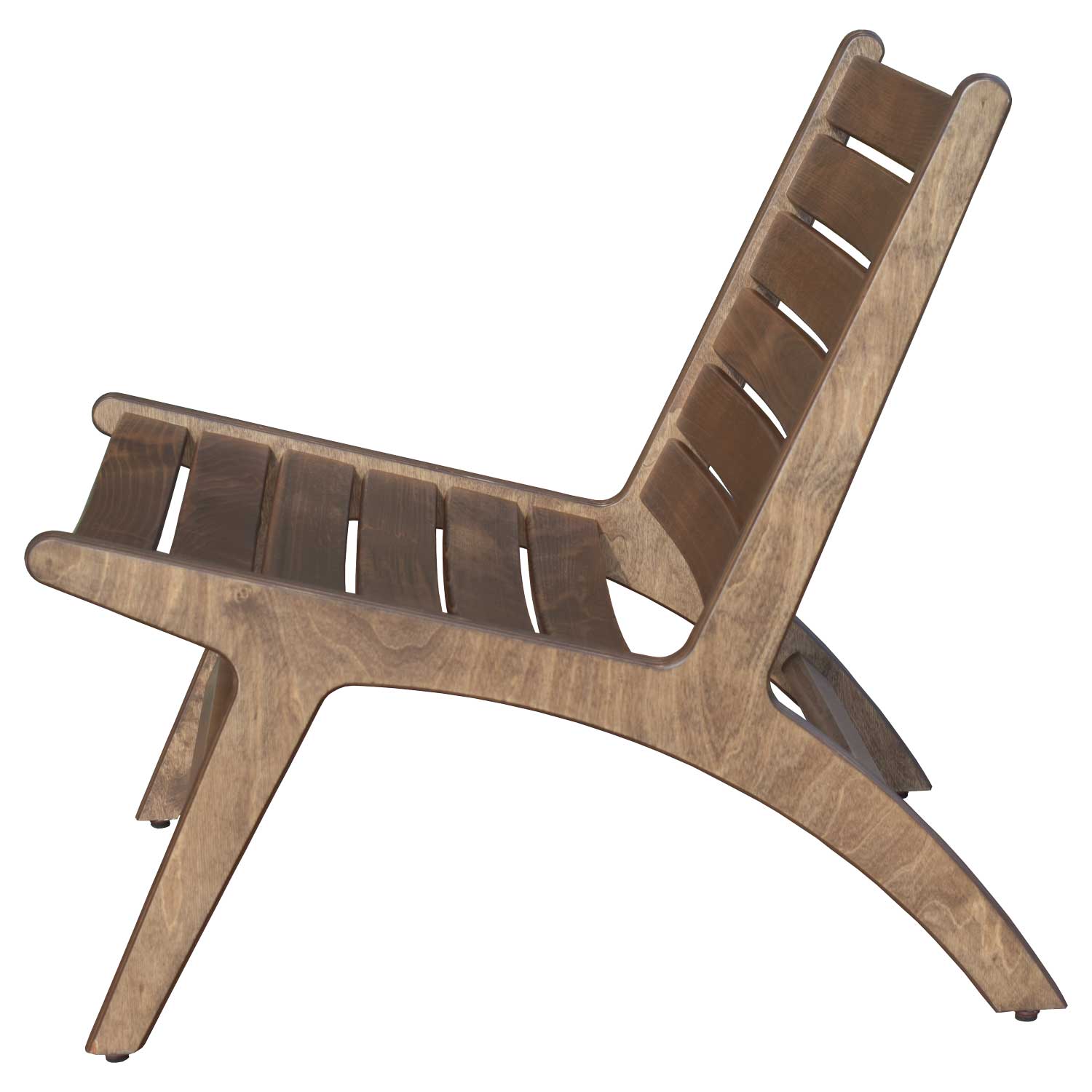 Holz-Loungesessel P309W – Massivbuche & Bootssperrholz