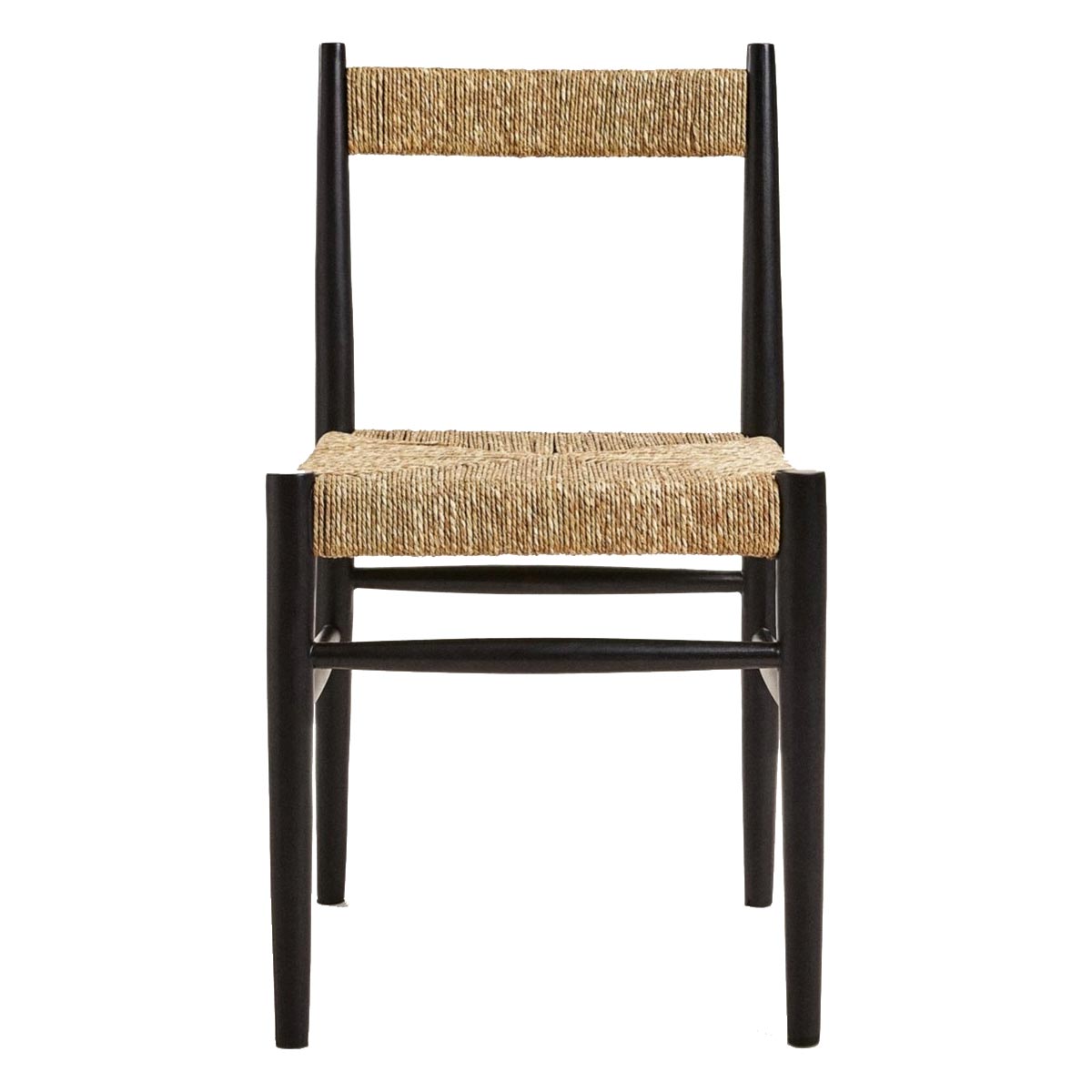 Holzstuhl mit geflochtenem Sitz und Rückenlehne - K888P