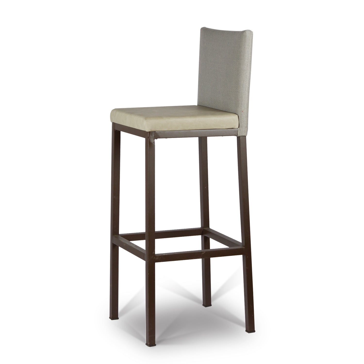 Metall-Barhocker mit gepolstertem Sitz und Rückenlehne - SM12ALU