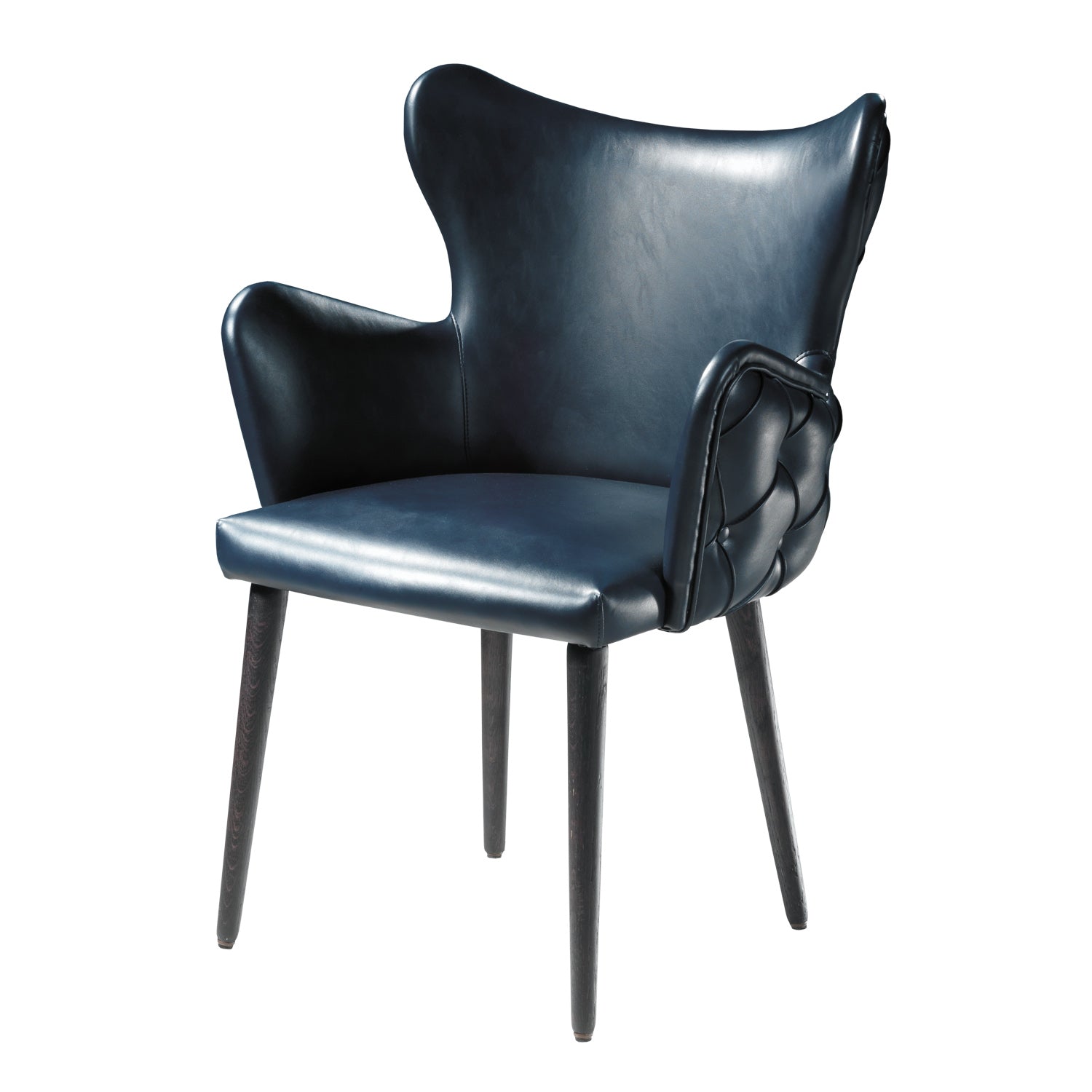 Holzsessel mit Chesterfield-Steppung - PIT74KAP
