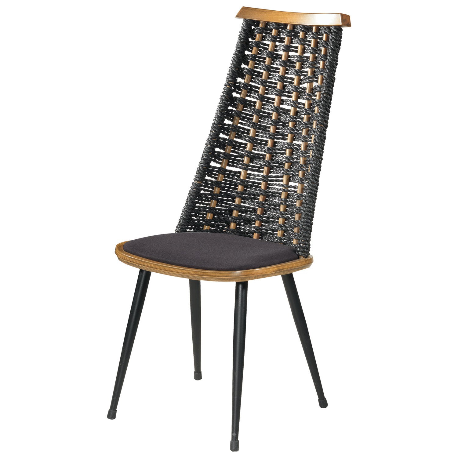 Stuhl mit handgeflochtenem Kordel-Rücken - K802P