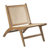 Holz-Loungesessel mit Rattangeflecht - P307