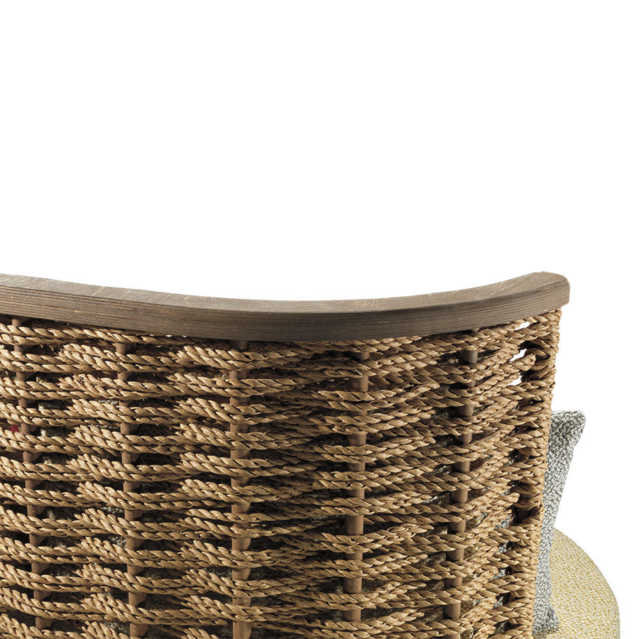 Geflochtenes Sofa AE24P — Massivholz & Handgewebte Kordel