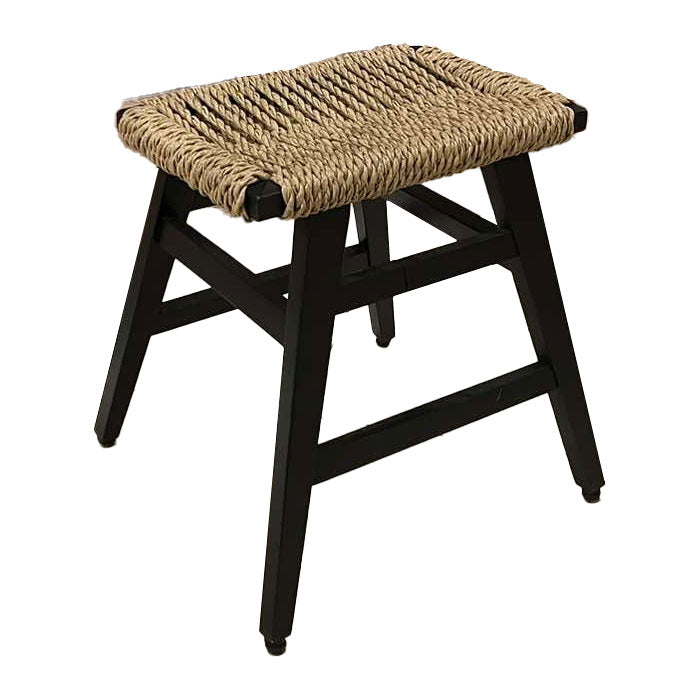 Niedriger Hocker mit handgewebtem Kordelsitz - S278XP