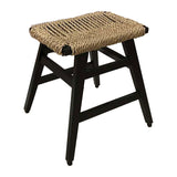 Niedriger Hocker mit handgewebtem Kordelsitz - S278XP