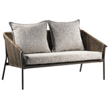 Zweisitzer-Sofa mit handgeflochtenem Kordel-Rahmen - AE52PL