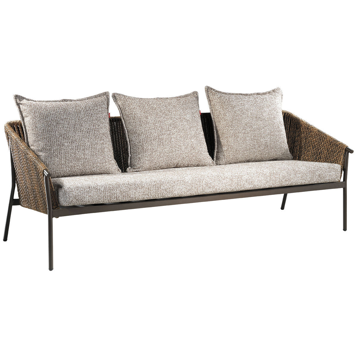 Handgeflochtenes Metall-Sofa, Dreisitzer - AE53PL