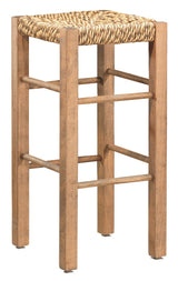 Holz-Barhocker mit Kordel-Flechtwerk - S201P