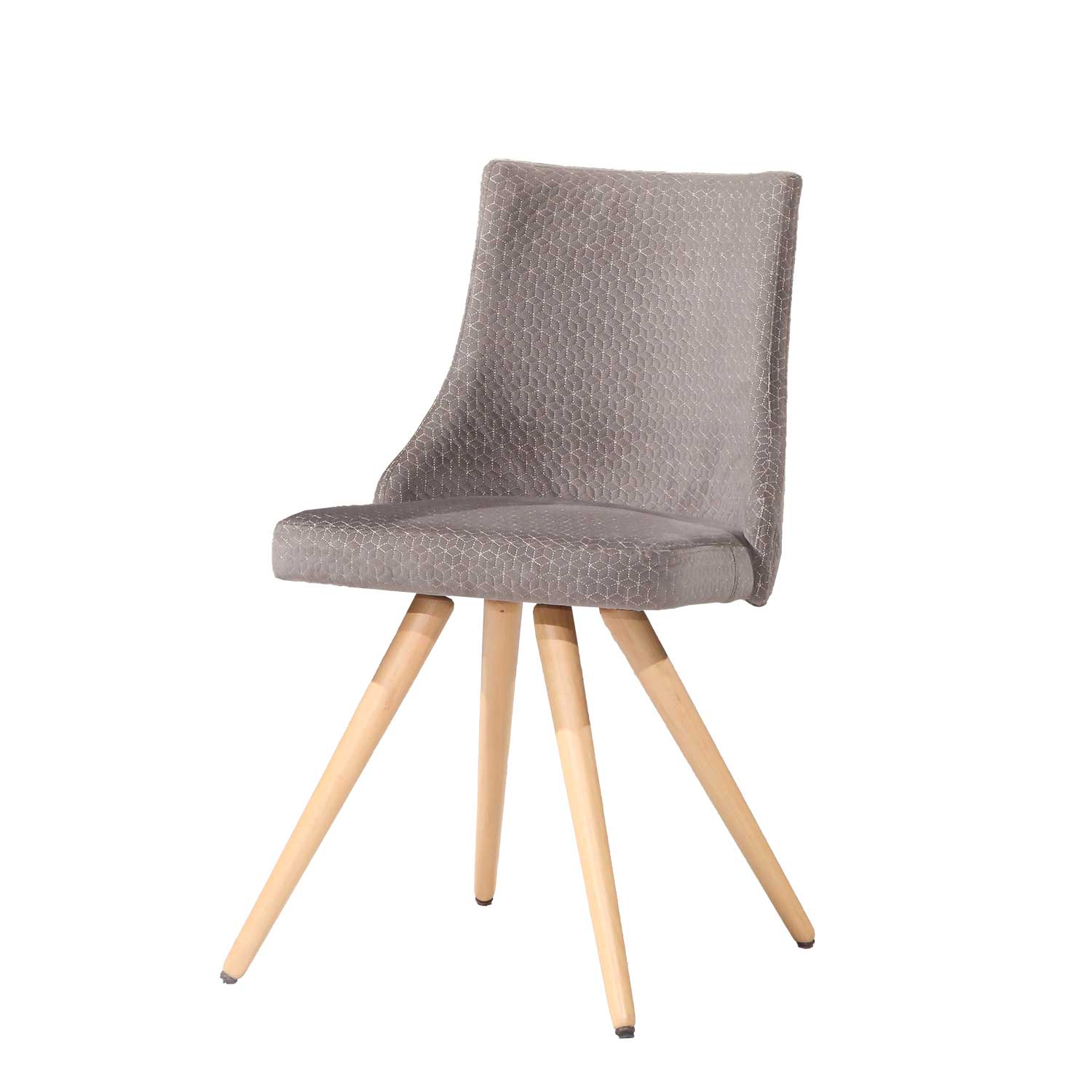 Gepolsterter Stuhl mit Holzbeinen - K415NMET