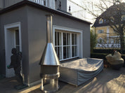 Cheminée Edelstahl blank geschliffen Grillkamin Venus