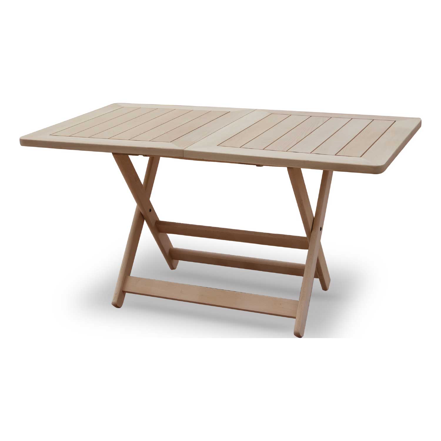 Klappbarer Holztisch aus Massivbuche - T138-LGTH.160