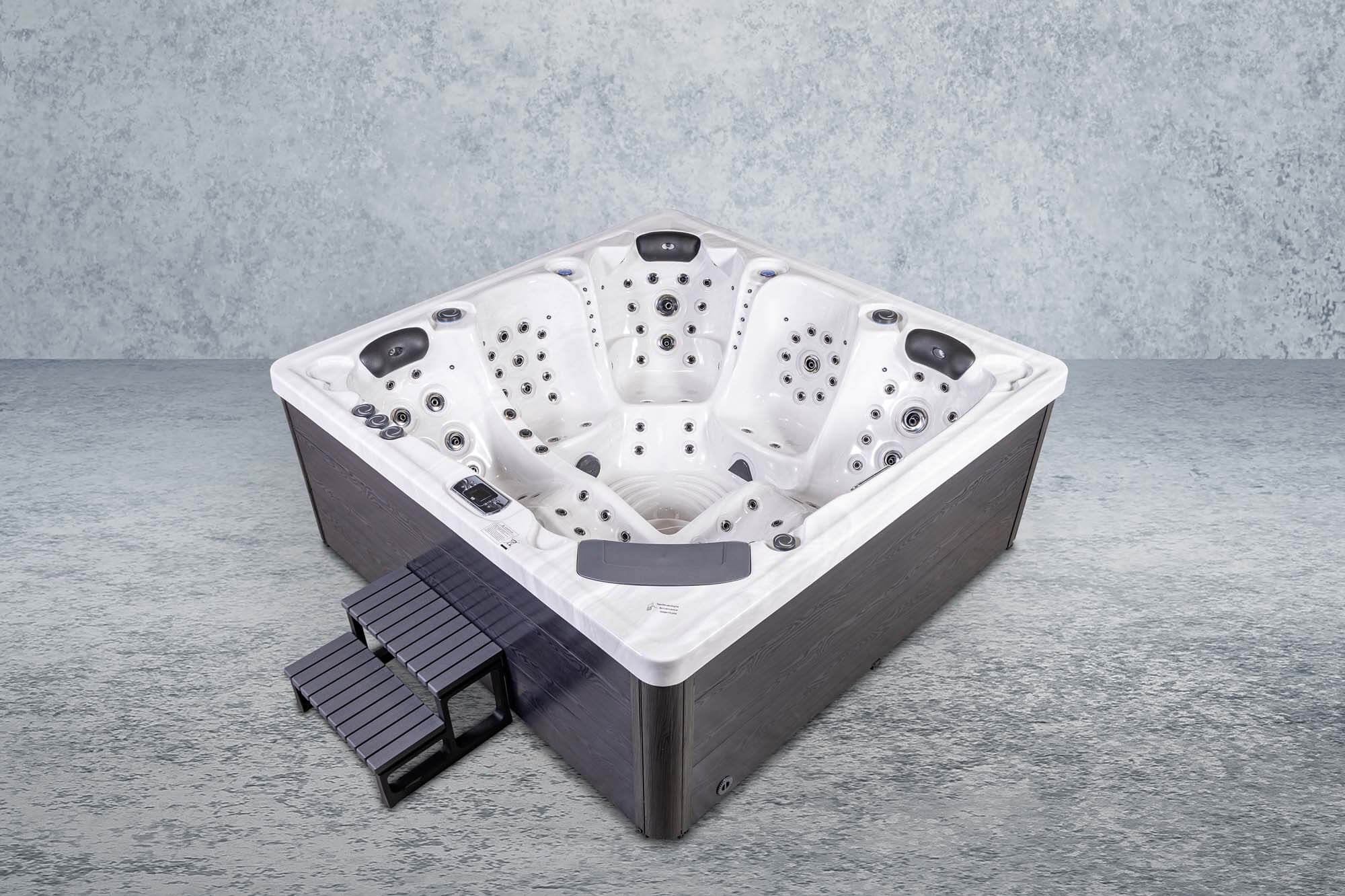 American Outdoor Whirlpool Imperial  Silver / Grey 220x 220 cm mit Chlor Basis