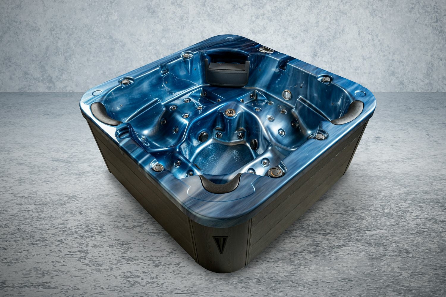 American Outdoor Whirlpool  Neptun blau / grau 215x215cm