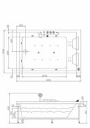 Whirlpool Torino 180x120cm Black