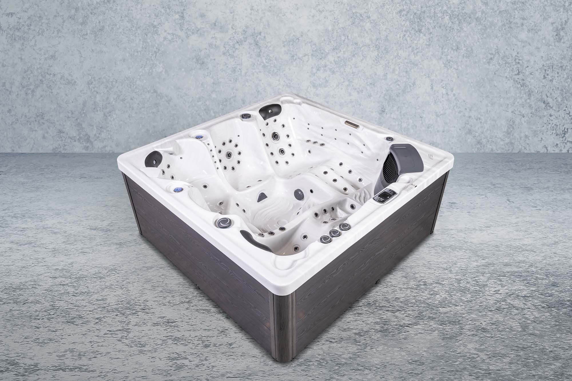 American Outdoor Whirlpool Imperial  Silver / Grey 220x 220 cm mit Chlor Basis