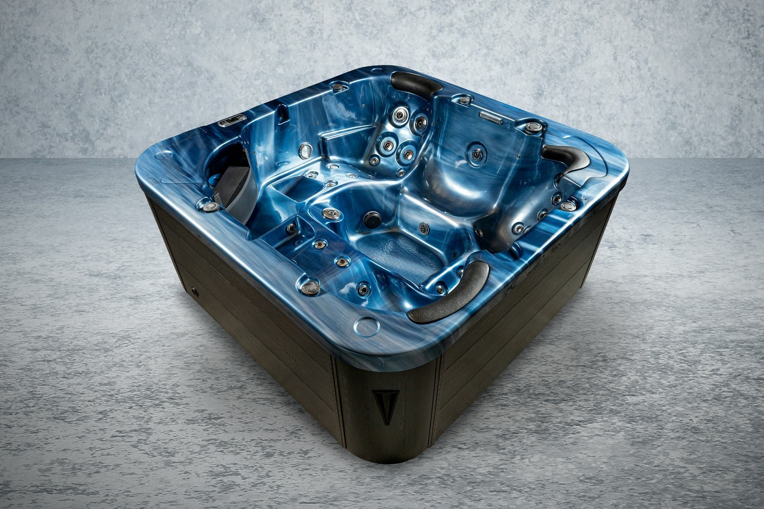 American Outdoor Whirlpool  Neptun blau / grau 215x215cm