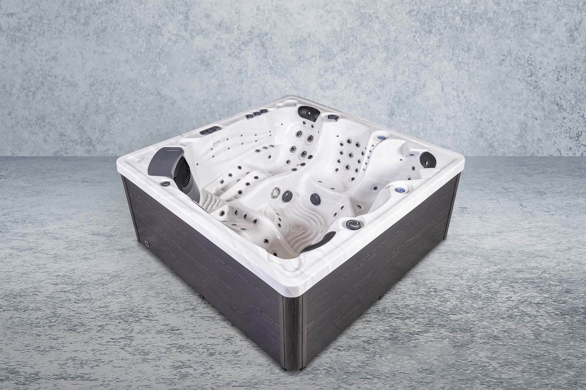American Outdoor Whirlpool Imperial  Silver / Grey 220x 220 cm mit Chlor Basis