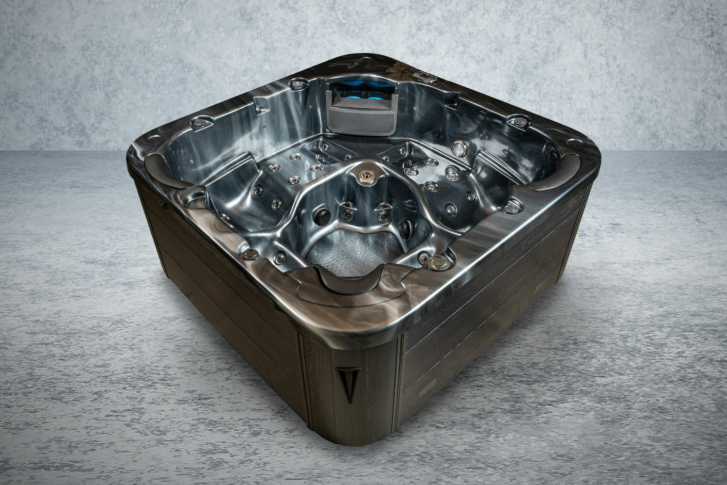 American Outdoor Whirlpool Neptun schwarz anthrazit 215 x 215 cm