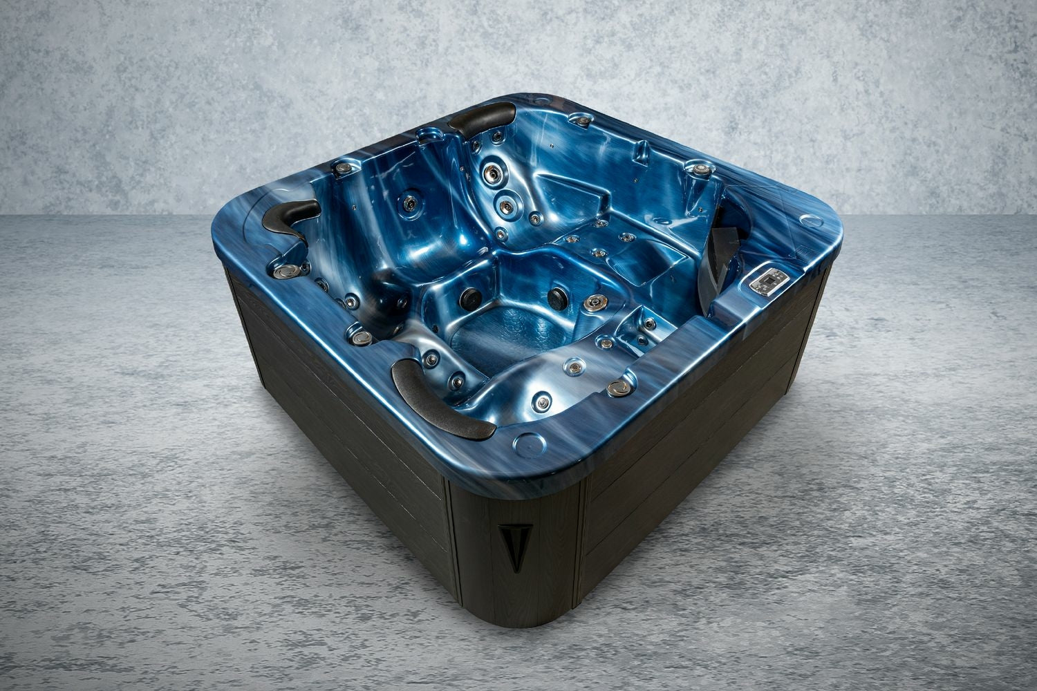 American Outdoor Whirlpool  Neptun blau / grau 215x215cm
