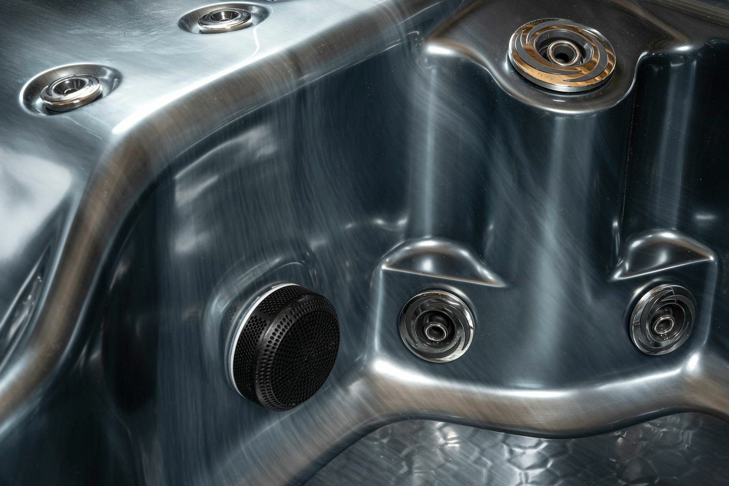 American Outdoor Whirlpool Neptun schwarz anthrazit 215 x 215 cm