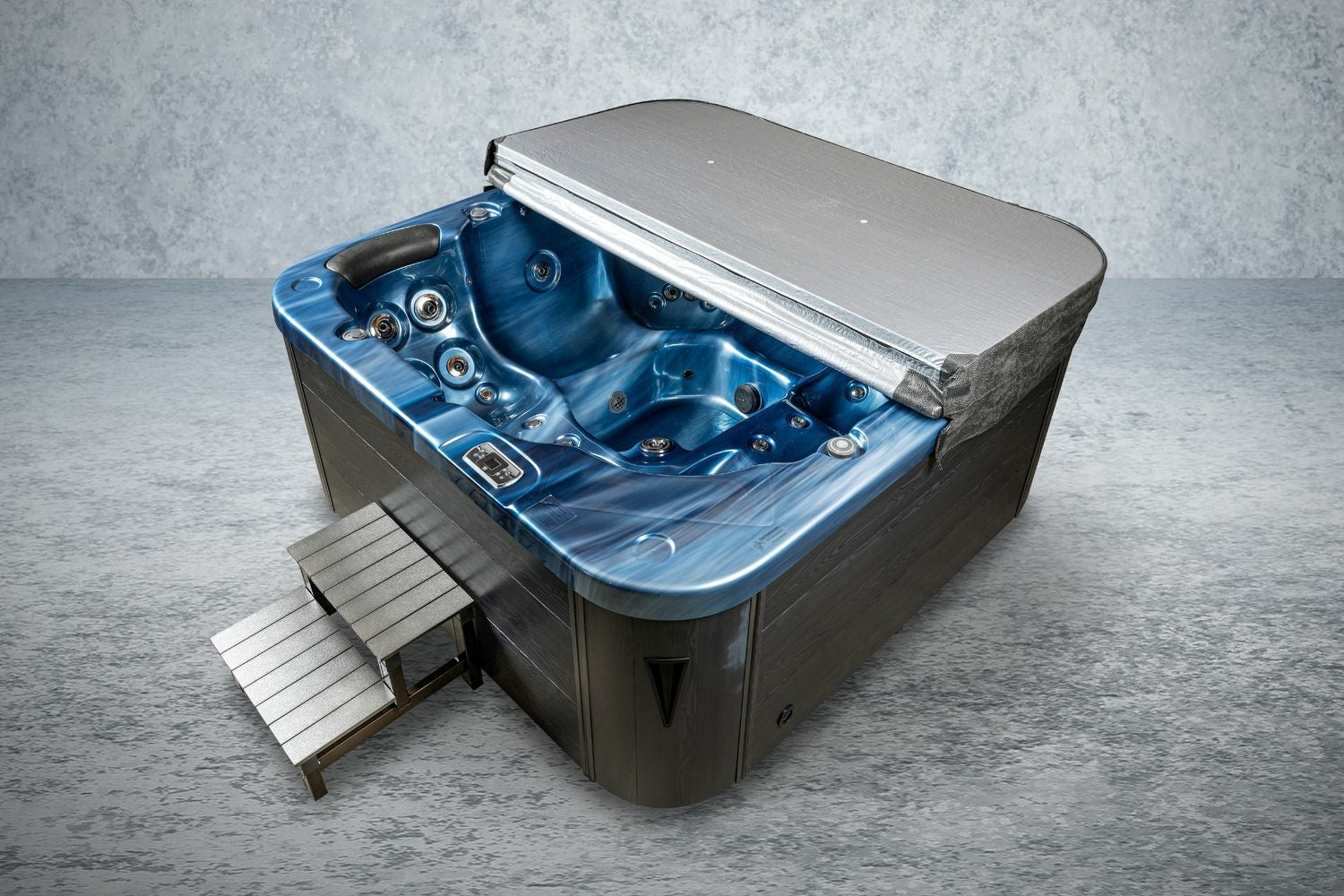 American Outdoor Whirlpool  Neptun blau / grau 215x215cm