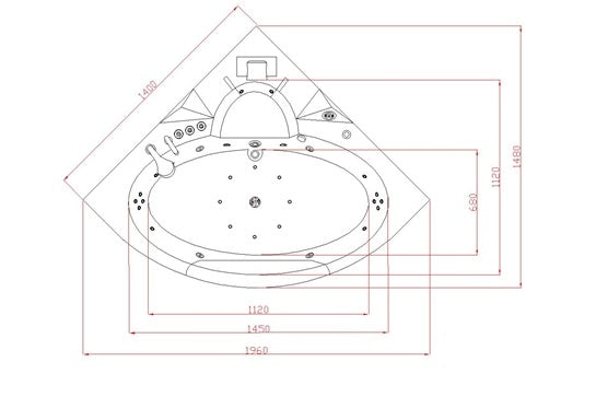 Whirlpool Milano 140x140cm