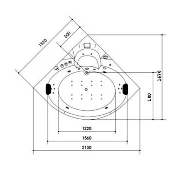 Whirlpool Milano 152x152cm