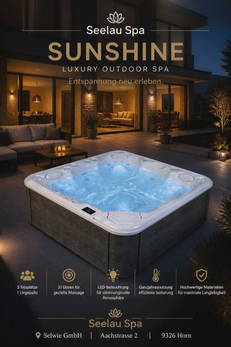 Whirlpool Sunshine ohne Chlor 200x200x80  (5 Personen)