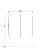 Thermoabdeckung 200x200cm anthrazitgrau