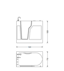 Seniorenbadewanne Siena I 122x71cm