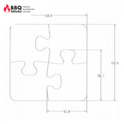 Edelstahl Untersetzer Puzzle Teil Ecke