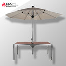 GrillTisch Schirmhalter mit Lochfliese - Nippon Rot