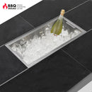 GrillTisch Edelstahl Sektkühler, groß