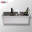 GrillTisch Edelstahl Sektkühler, groß