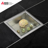 GrillTisch Edelstahl Dekoschale mit Glasdeckel