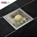 GrillTisch Edelstahl Dekoschale mit Glasdeckel