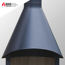 Lackierte Haube - Typ 2 (Kamin mit 70 cm Durchmesser) - Schwarz